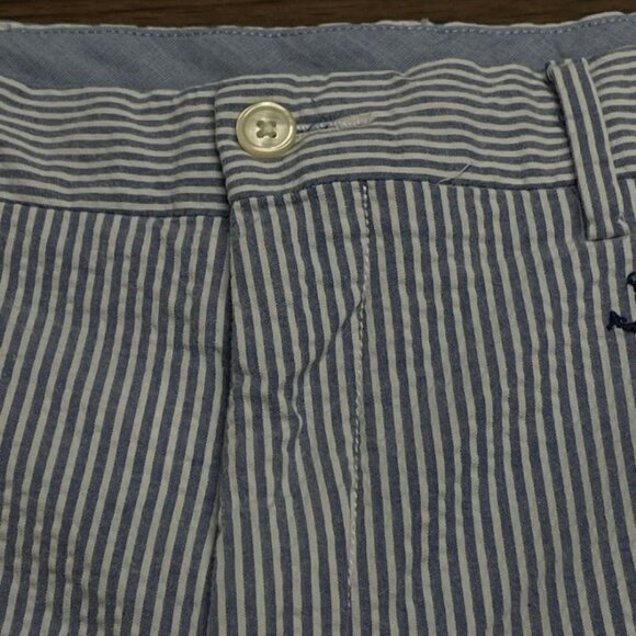Polo Ralph Lauren Men's Casual Shorts - Blue Striped Seersucker - Size 34 - EUC - Picture 9 of 12